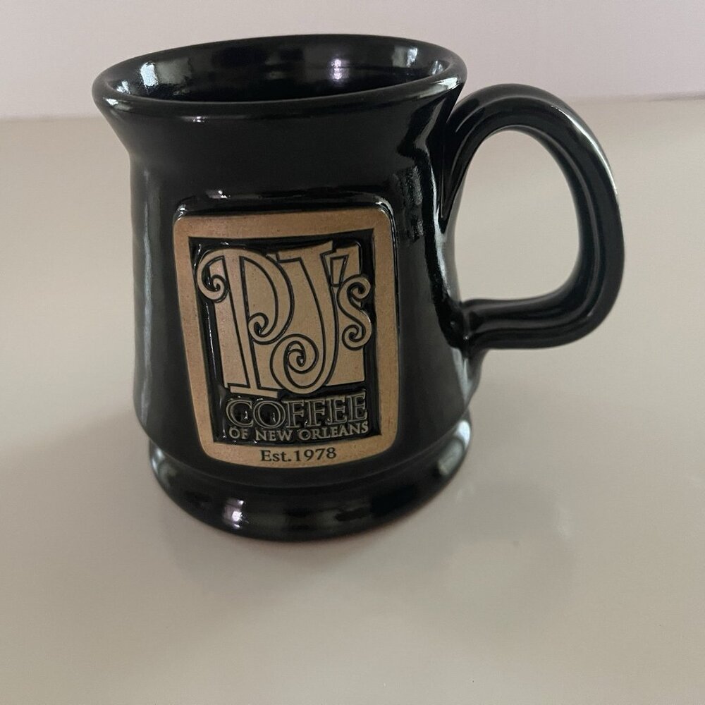 Deneen Pottery PJ’s Coffee of New Orleans Mug Handthrown Cup NOLA USA 2010